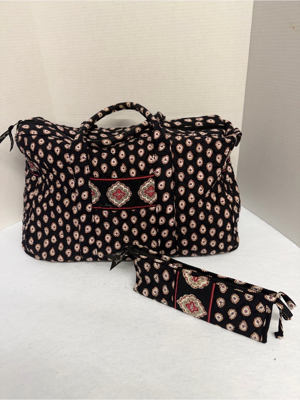 Vera Bradley retired duffle with cosmetic bag